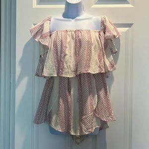 Perfect summer off shoulder short romper!